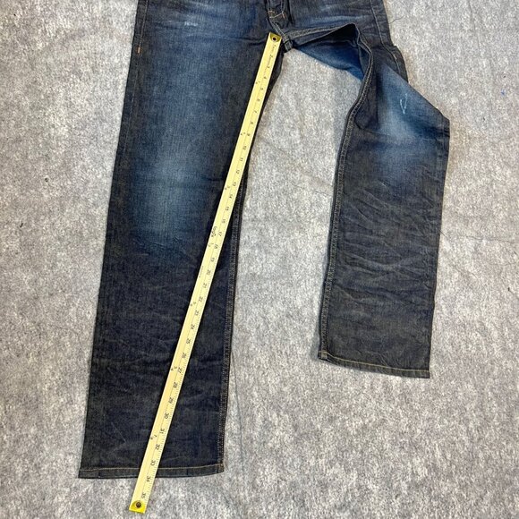 Buffalo David Bitton Travis-X Relaxed Fit Jeans Mens 32x34 Dark Wash Straight De - Picture 10 of 16